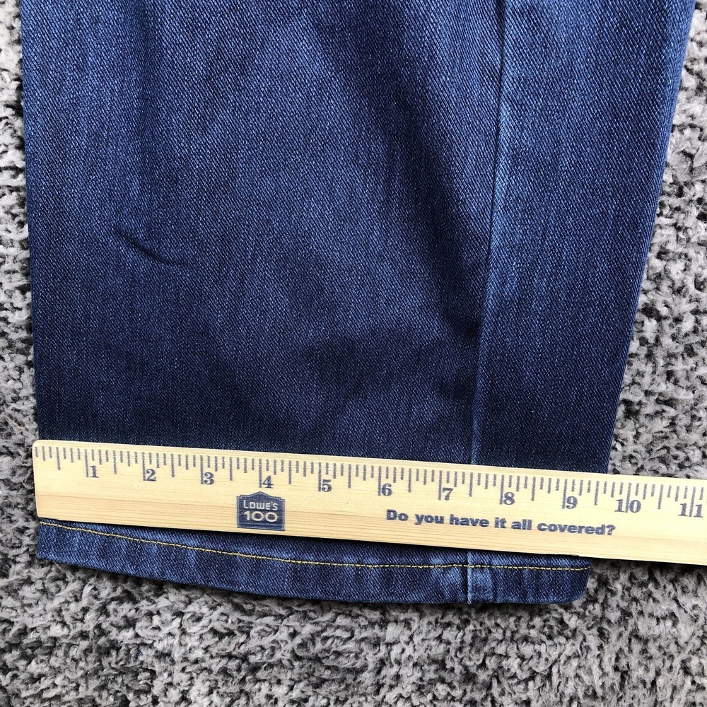 Halara Flex Denim Jeans Womens 14 Petite Blue Med Wash High Rise Wide Leg - Picture 11 of 14